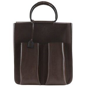 Gucci Old Handbag 002.1118.0462 Brown Leather A4 Magnetic closure Unisex